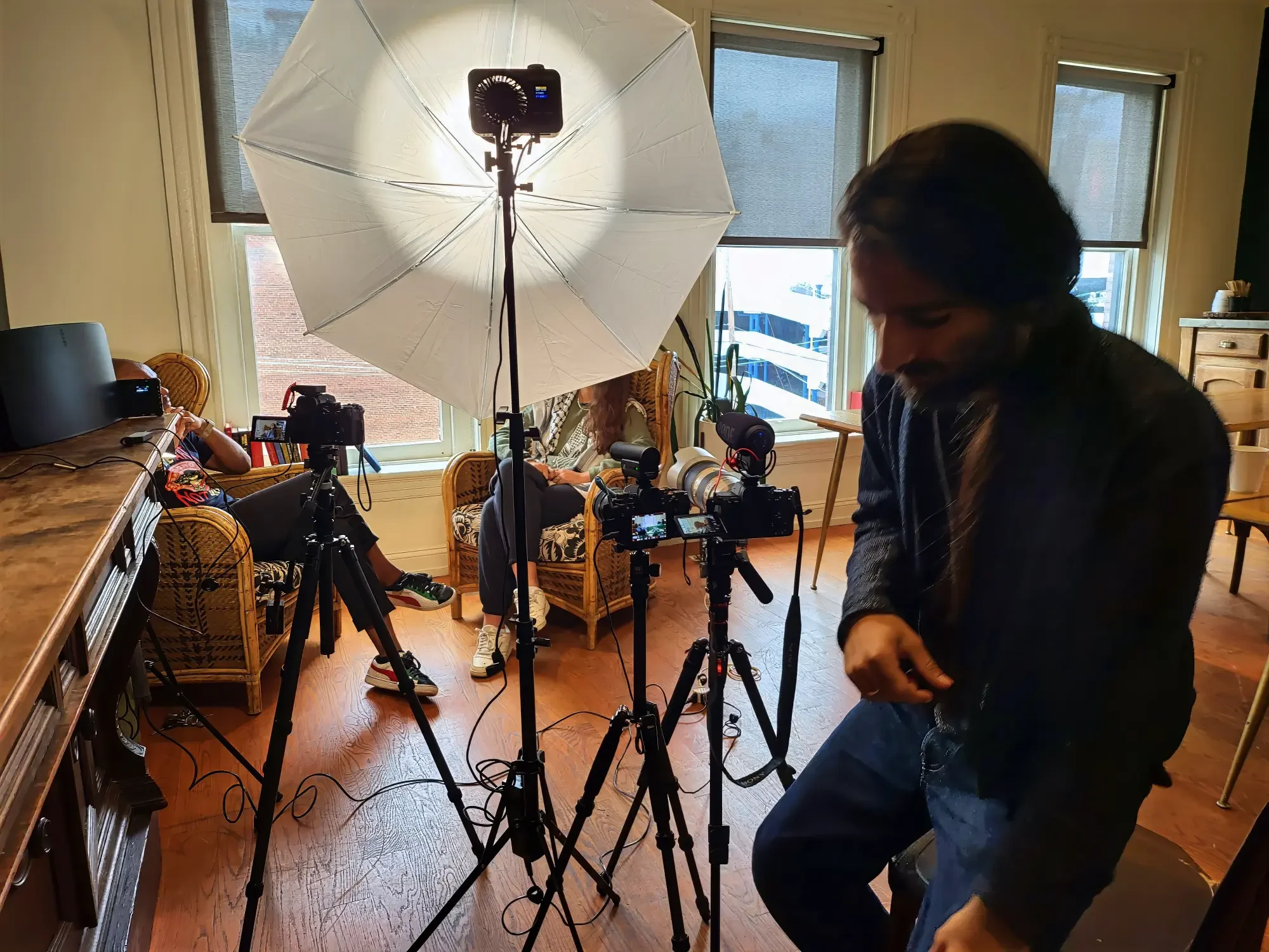 On-location video podcast interview at the AI for Good Summit in Geneva